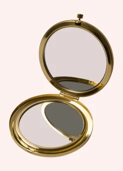 Powder UK Mustard Flower Yellow Embroidered Mirror- Bath Accessories