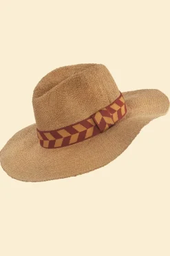 Powder UK Natasha Hat Chevron Band (Teracotta)- Hats