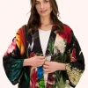 Powder UK Opulant Florals, Chocolate Mid-Length Kimono- Robes, Nightgowns & Dresses