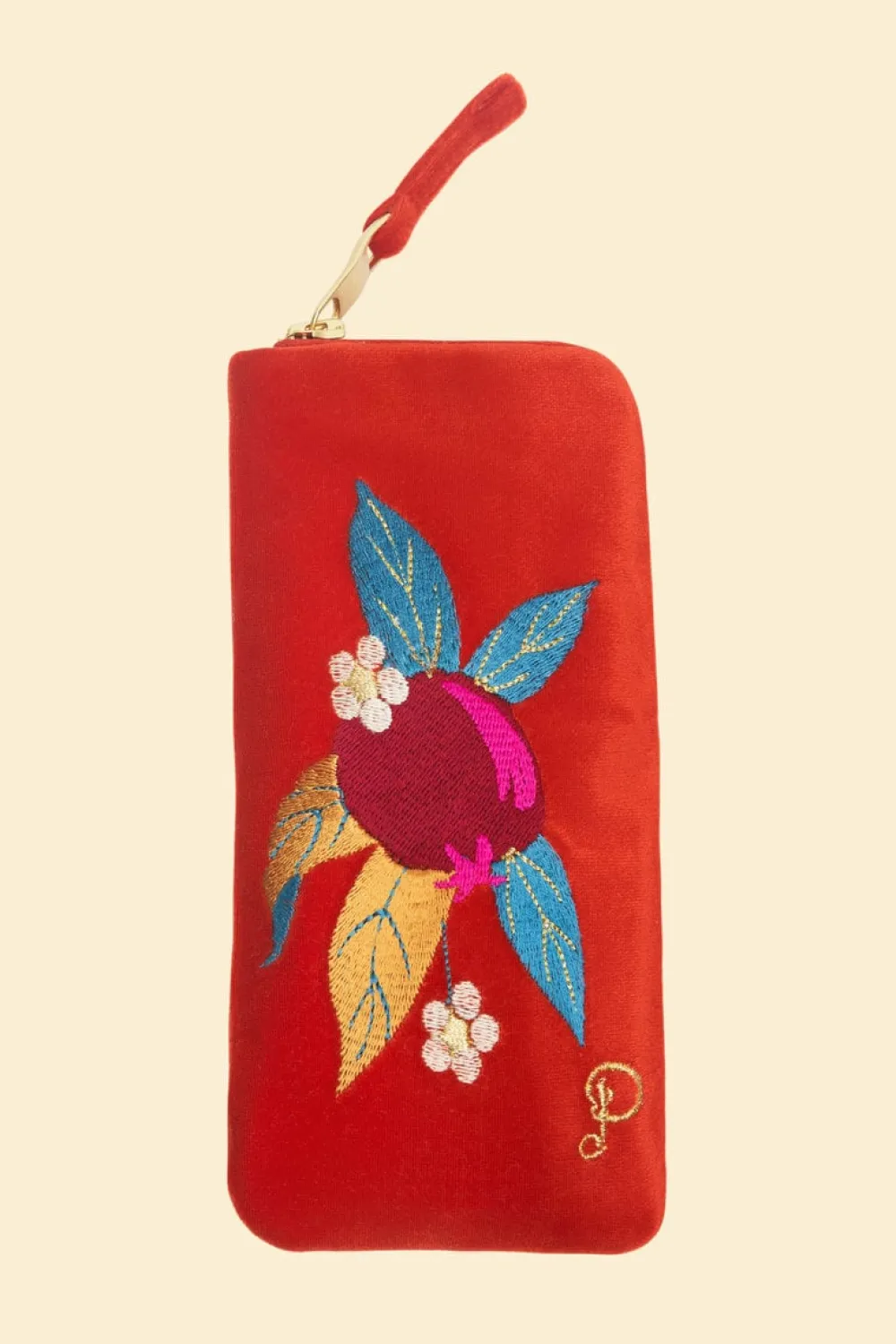 Powder UK Pomegranate in Tangerine Glasses Pouch- Sunglasses & Cases