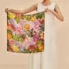Powder UK Silk Whimsical Woodland Scarf (Lilac)- Scarves & Wraps