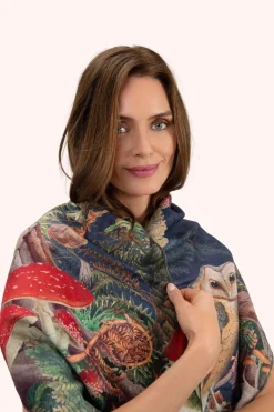 Powder UK Wild Woodland Owl Lux Scarf- Scarves & Wraps