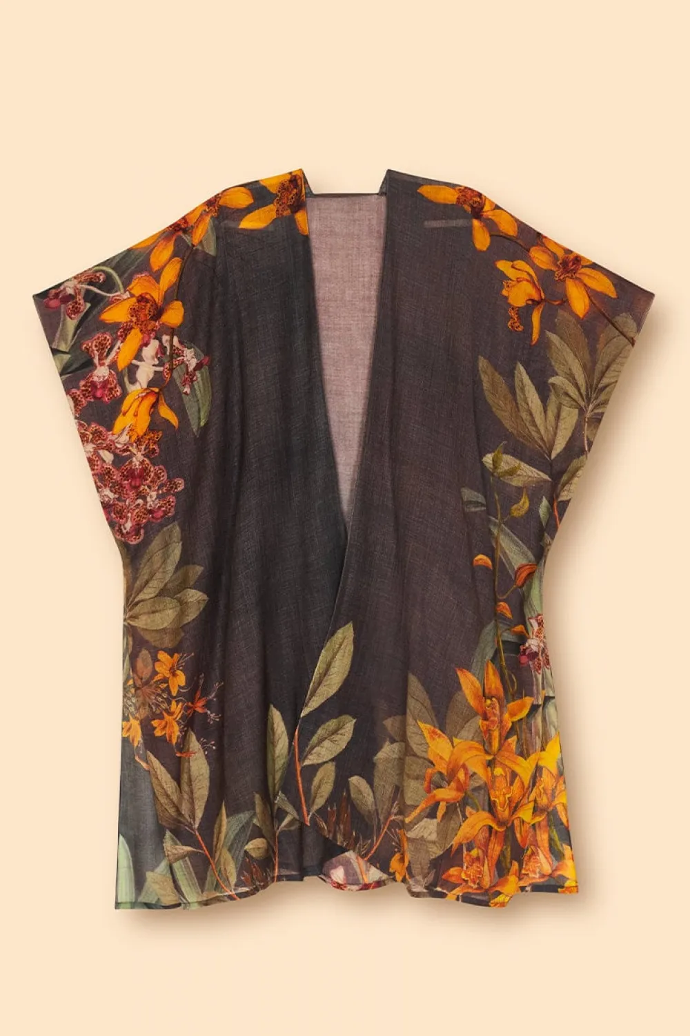 Powder UK Wool Wraparound Botany Bliss (Charcoal)- Scarves & Wraps