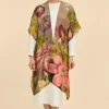 Powder UK Wool Wraparound Oversized Botanicals (Slate)- Scarves & Wraps