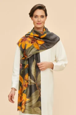 Powder UK Wool Wrap Botany Bliss Scarf (Charcoal)- Scarves & Wraps