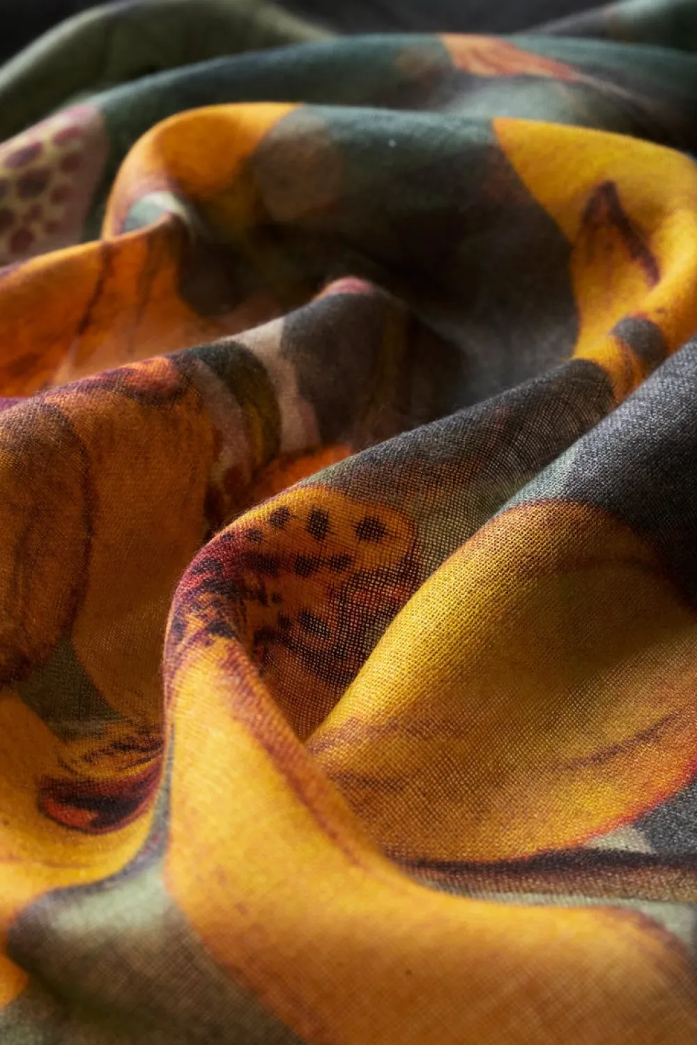 Powder UK Wool Wrap Botany Bliss Scarf (Charcoal)- Scarves & Wraps