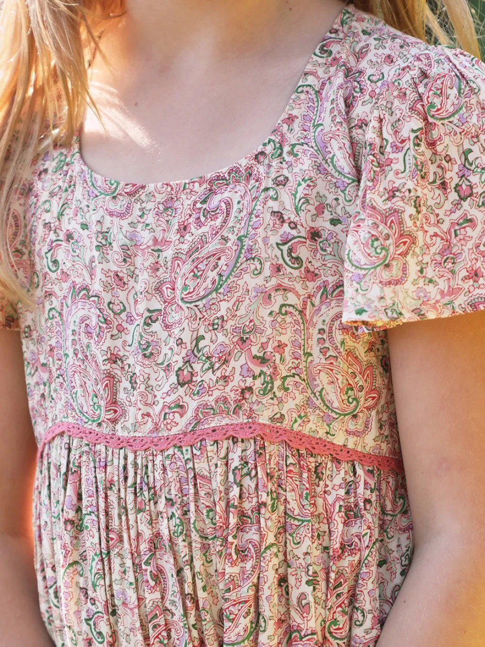 Prague Paisley Kids Dress (Size 2)- Childrenswear