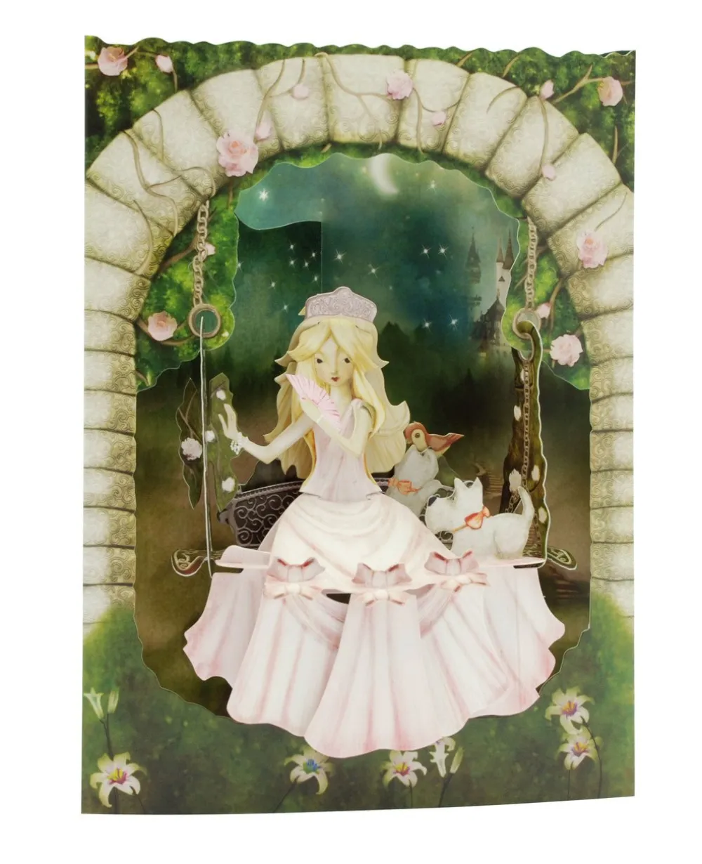 Princess on a Swing Swing Card- Greeting Cards