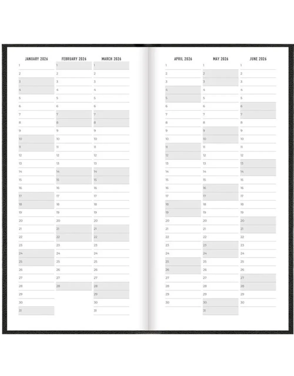 Principal Compact Week to View Planner 2026, Black- Journals & Other Stationery