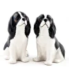Quail Ceramics Cavalier King Charles Spaniel Tricolor Salt & Pepper Shakers- Quail Ceramics