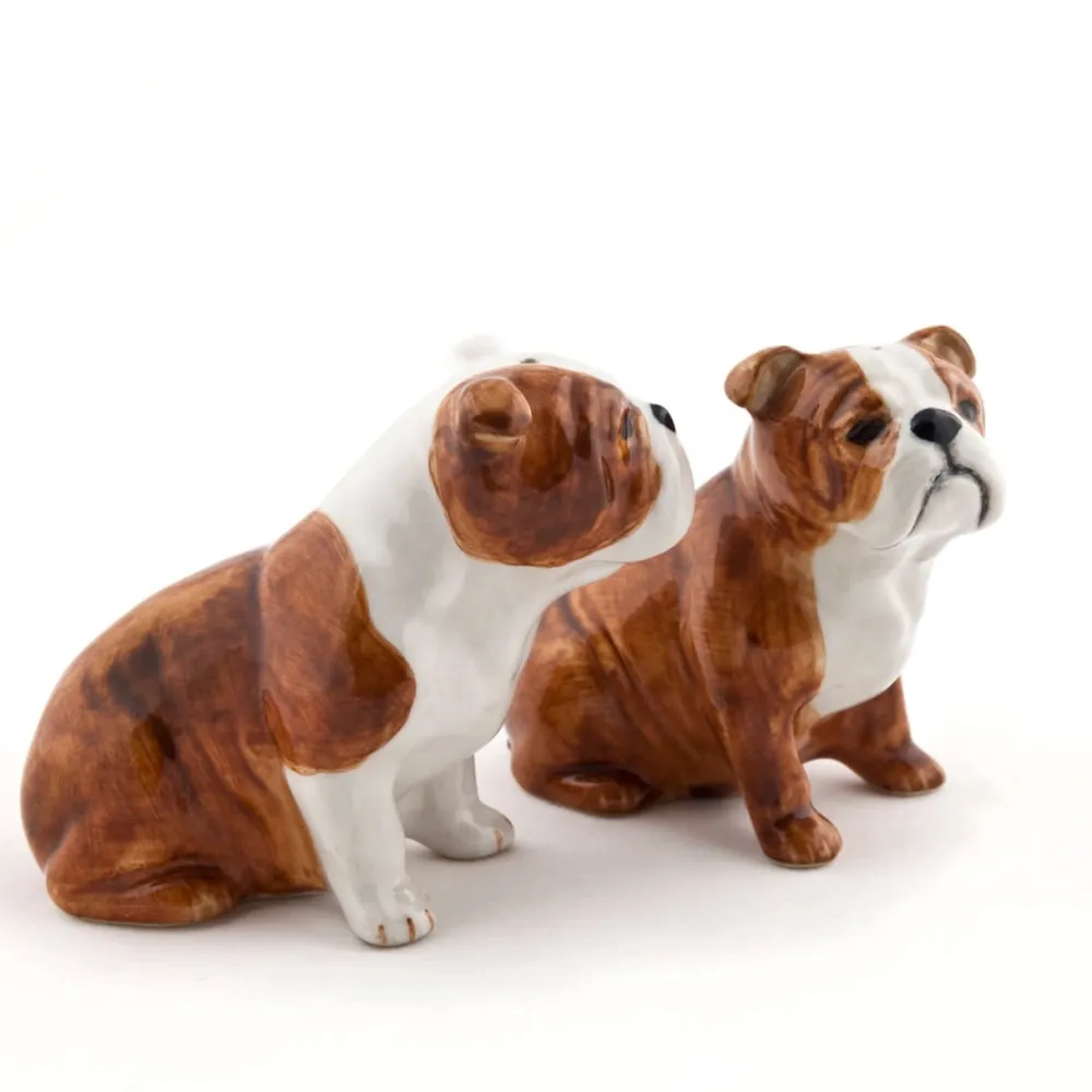 Quail Ceramics English Bulldog Salt & Pepper Shakers- Quail Ceramics