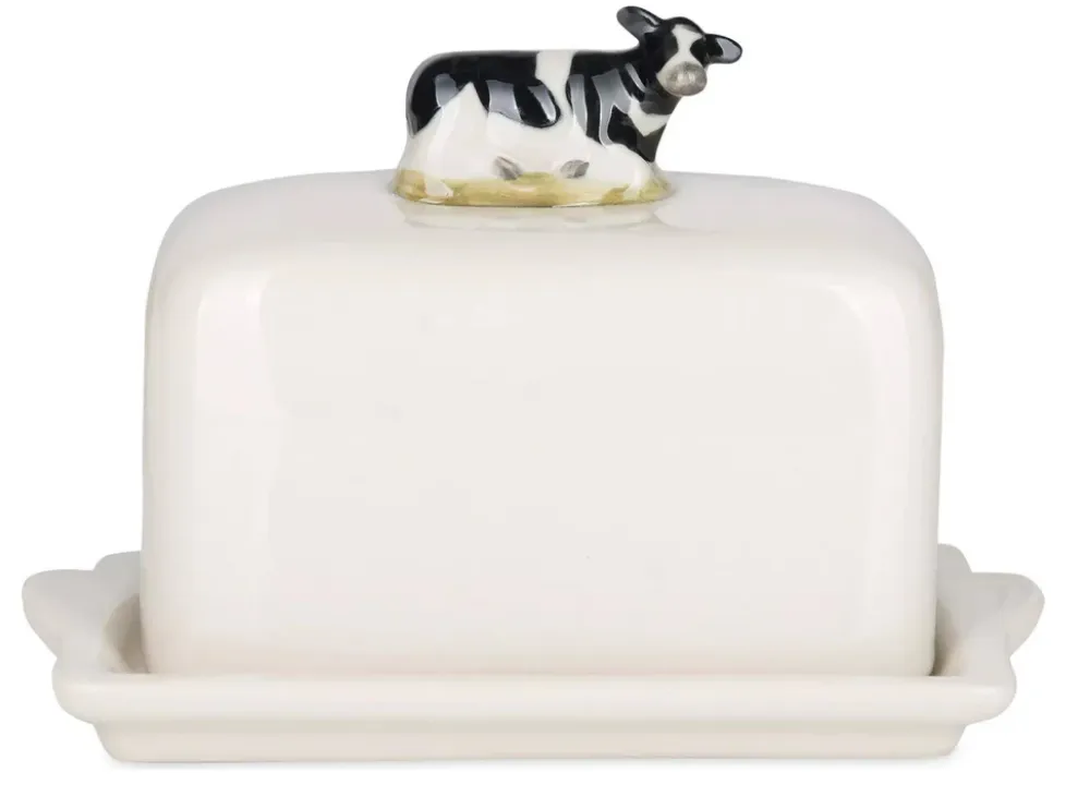 Quail Ceramics Friesian Cow Butter Dish- Kitchen Tools|Quail Ceramics
