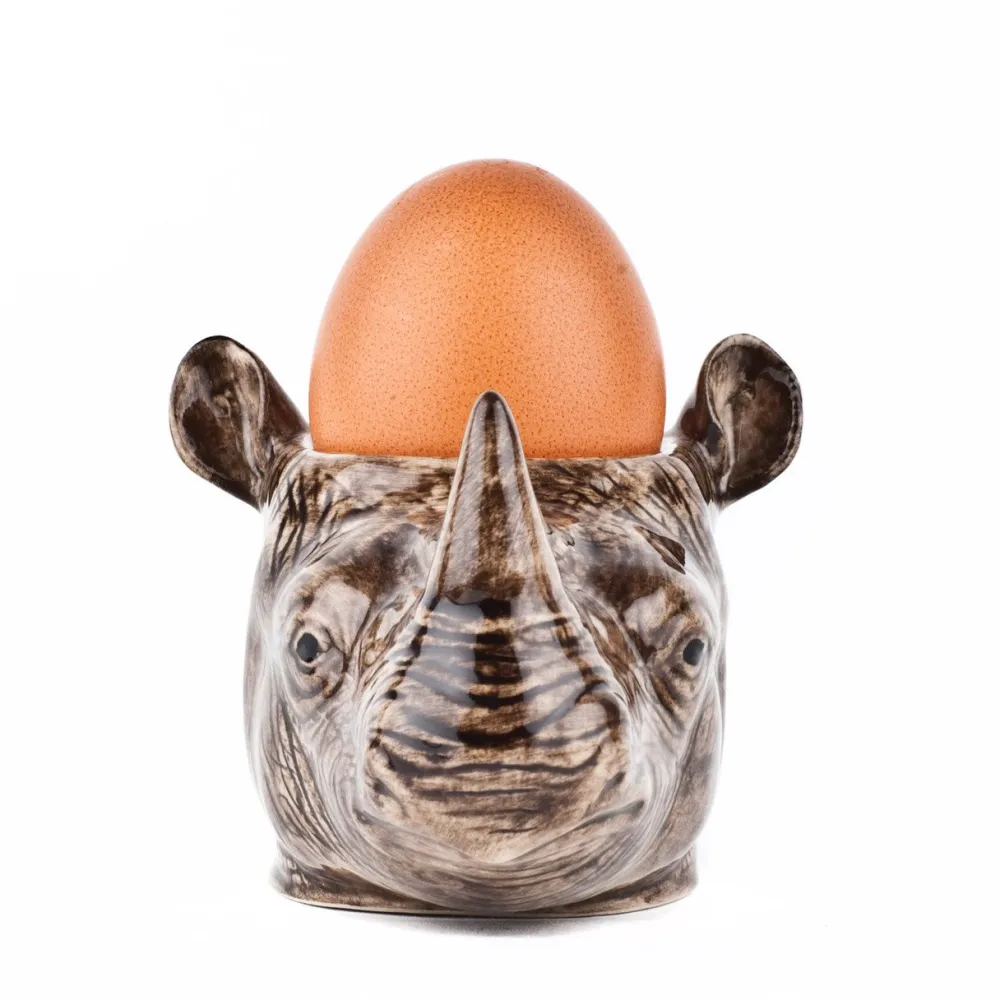 Quail Ceramics Rhino Face Egg Cup- Quail Ceramics