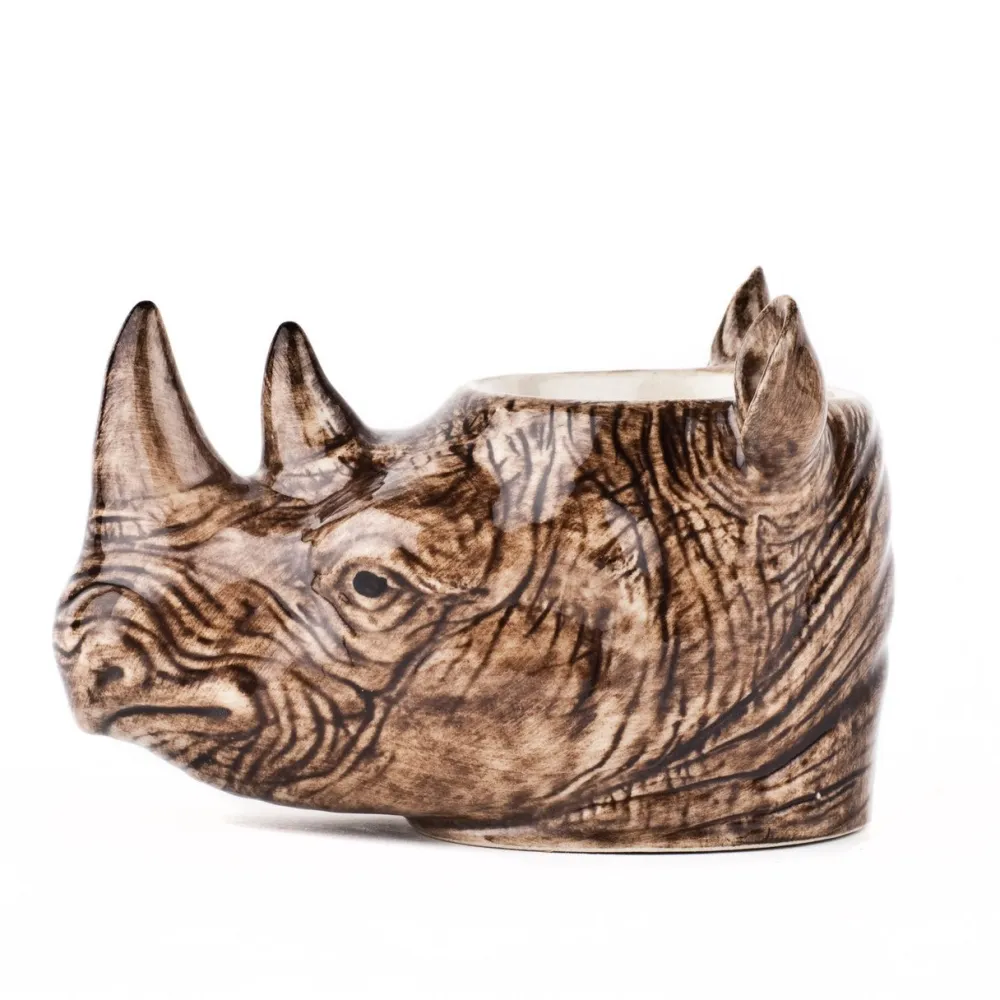 Quail Ceramics Rhino Face Egg Cup- Quail Ceramics