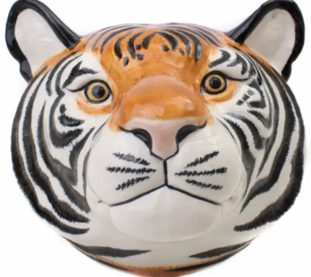 Quail Ceramics Tiger Wall Vase- Vases|Wall Decor