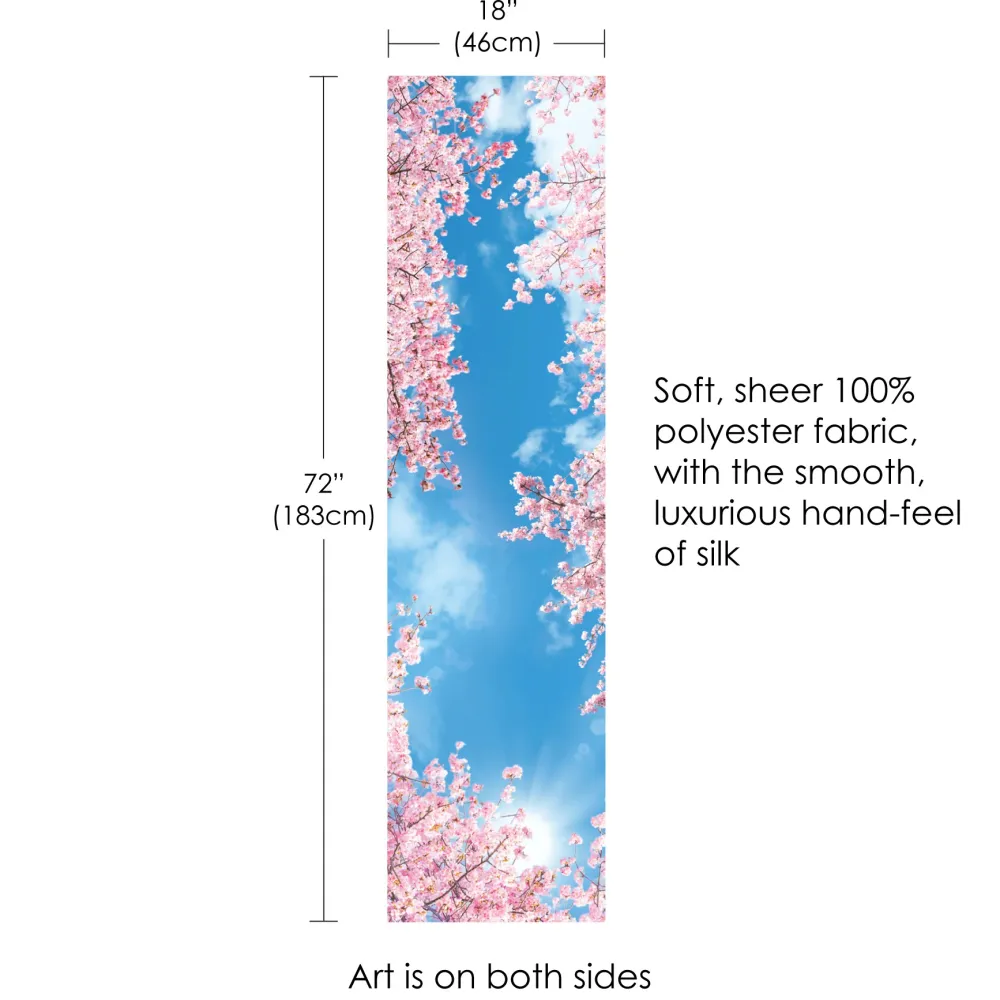RainCaper Cherry Blossoms Sheer Scarf- Scarves & Wraps