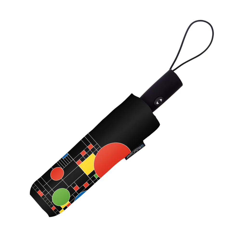 RainCaper Frank Lloyd Wright "Coonley Playhouse" Travel Umbrella- Rainwear & Umbrellas