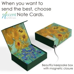 RainCaper Van Gogh Flowers Boxed Notecards- Boxed Cards
