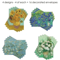 RainCaper Van Gogh Flowers Boxed Notecards- Boxed Cards