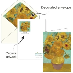RainCaper Van Gogh Flowers Boxed Notecards- Boxed Cards