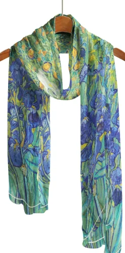 RainCaper Vincent van Gogh "Irises" Sheer Scarf- Scarves & Wraps