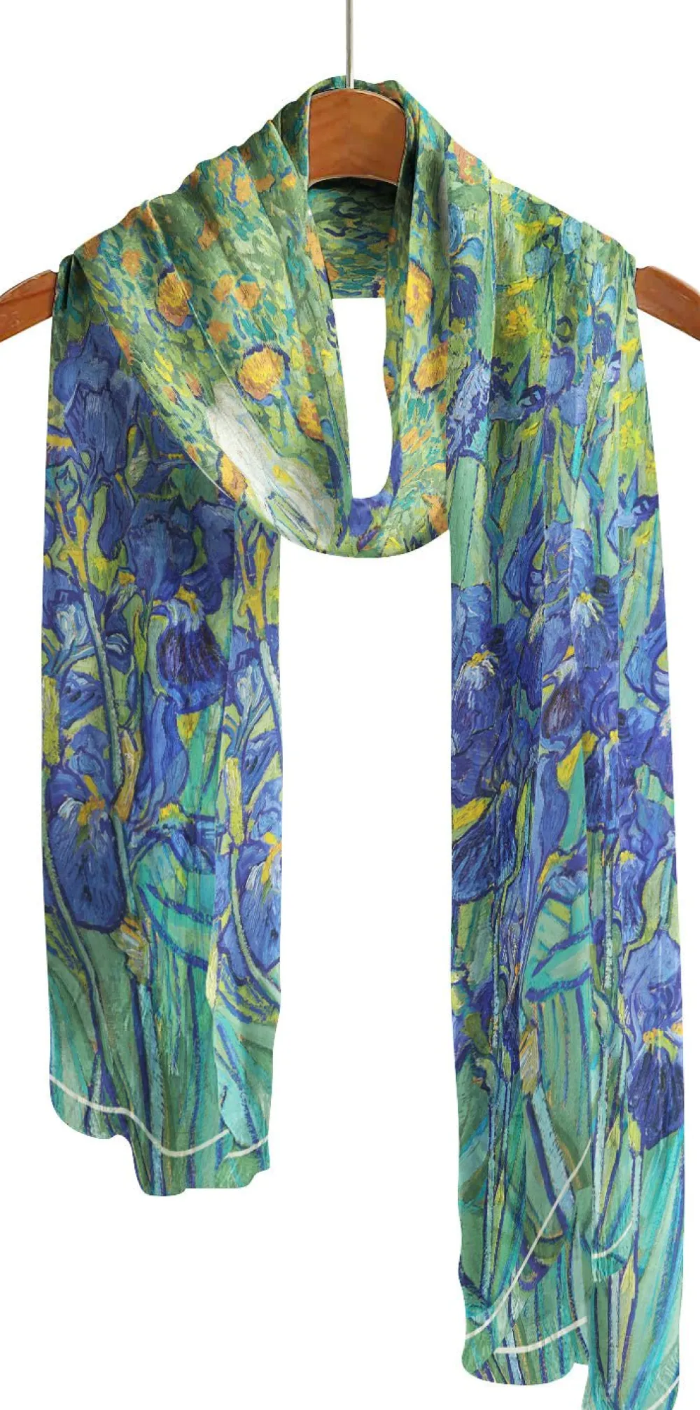RainCaper Vincent van Gogh "Irises" Sheer Scarf- Scarves & Wraps