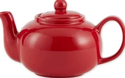Red Stoneware Teapot- Teapots