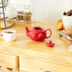 Red Stoneware Teapot- Teapots