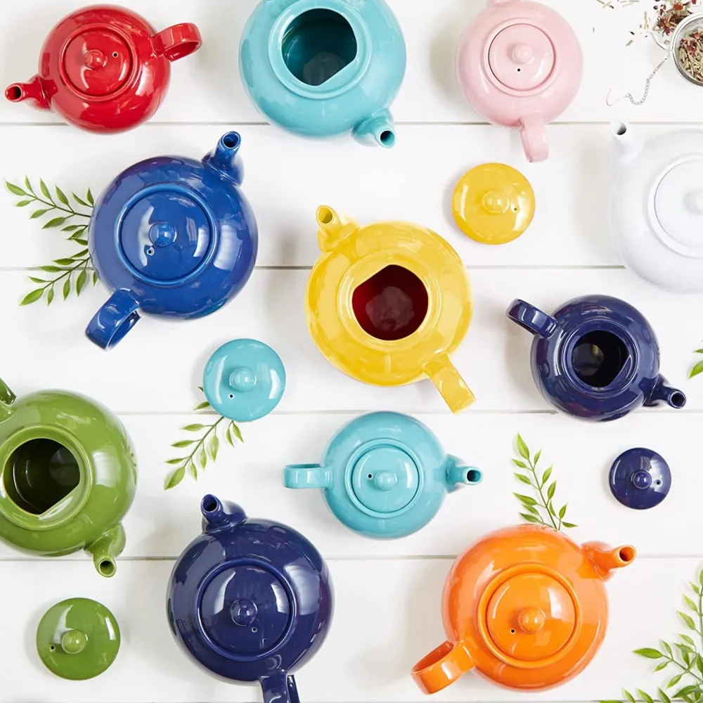 Red Stoneware Teapot- Teapots