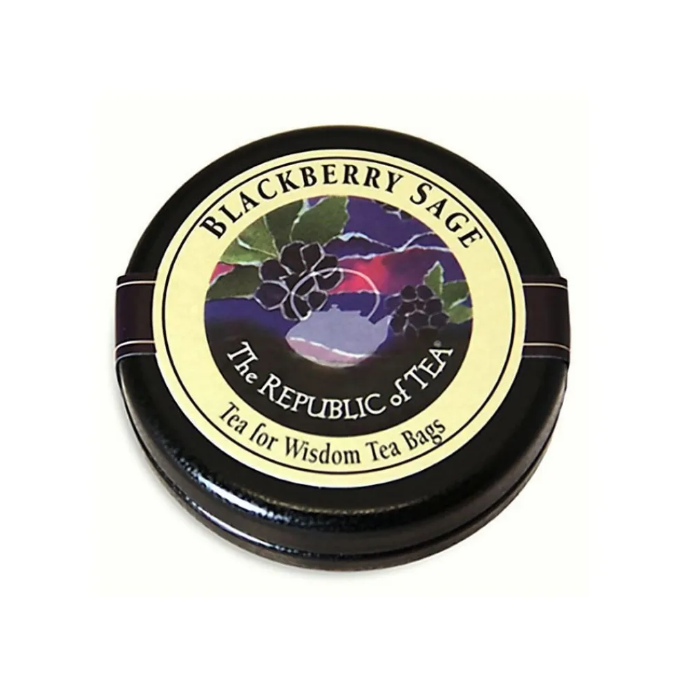 Republic of Tea Blackberry Sage Traveler's Tin 6s- Republic Of Tea