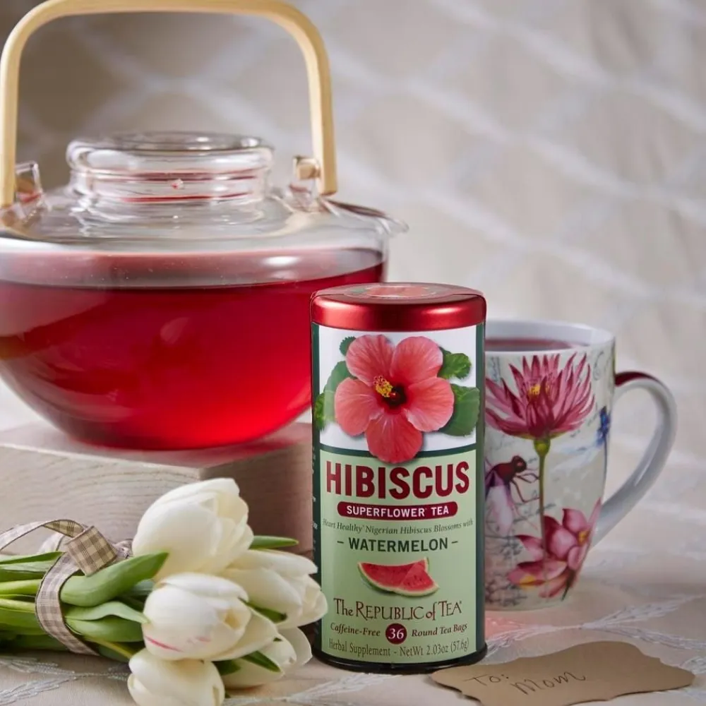 Republic of Tea Hibiscus Watermelon Herbal 36s- Republic Of Tea
