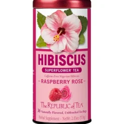 Republic of Tea Hibiscus Raspberry Rose Herbal 36s- Republic Of Tea