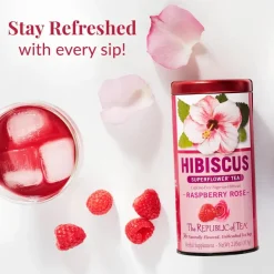 Republic of Tea Hibiscus Raspberry Rose Herbal 36s- Republic Of Tea