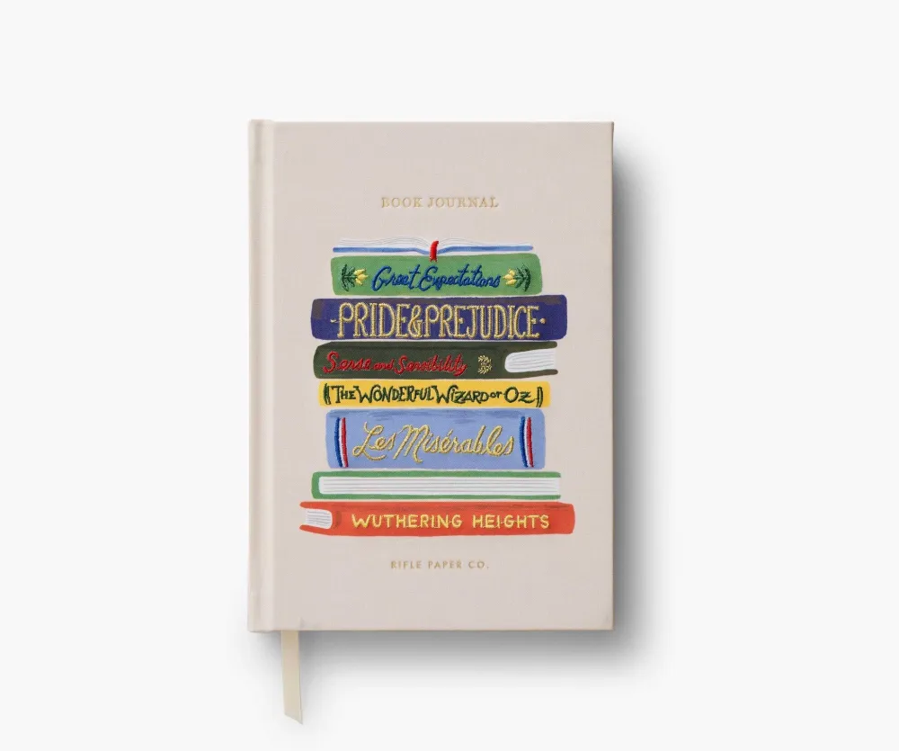 Rifle Paper Co. Book Club Embroidered Book Journal- Journals & Other Stationery
