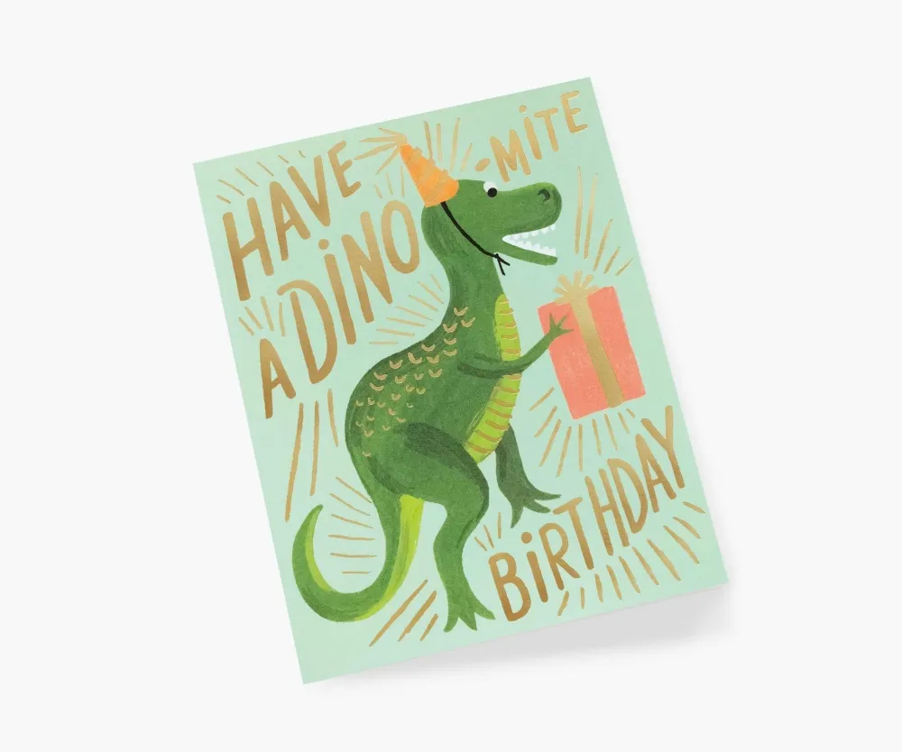 Rifle Paper Co. Dino-Mite Birthday Card- Greeting Cards