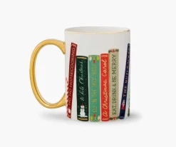 Rifle Paper Co. Festive Book Club Porcelain Mug- Assorted Mugs
