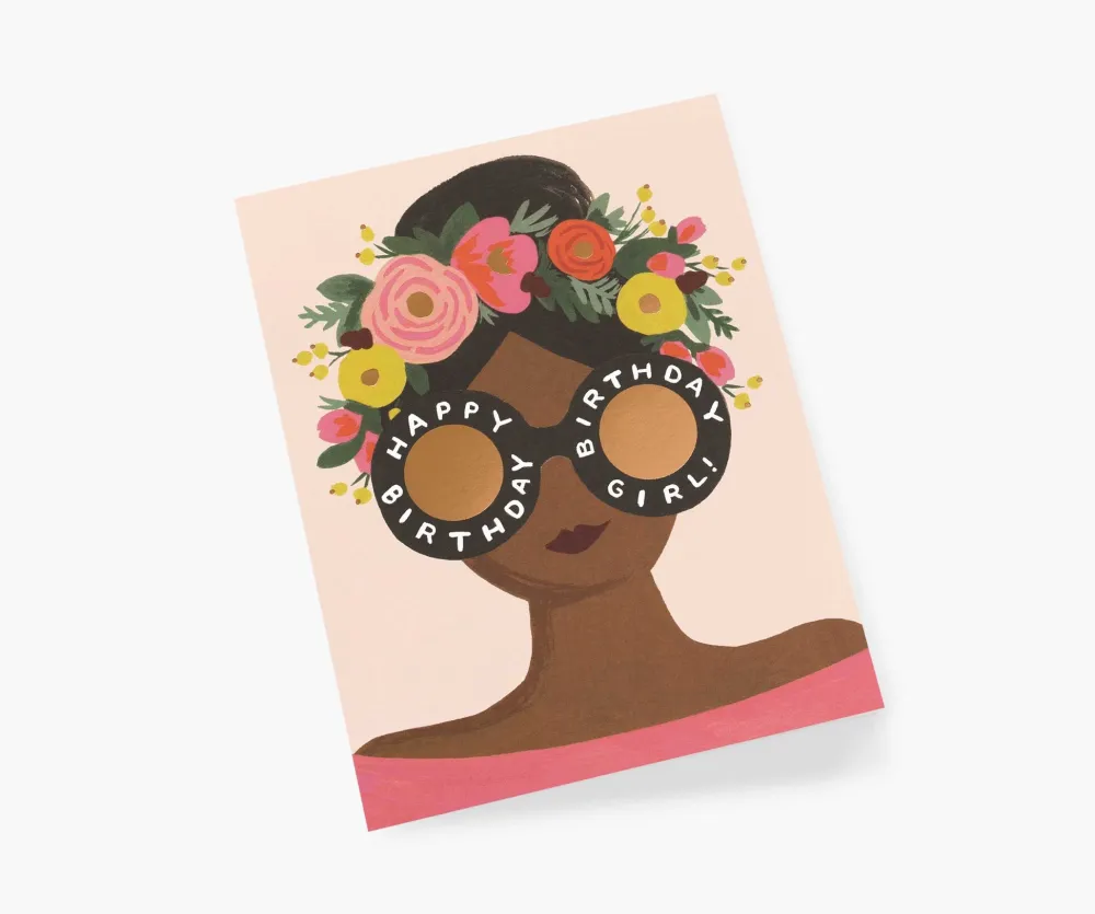 Rifle Paper Co. Flower Crown Birthday Girl Birthday Card- Greeting Cards