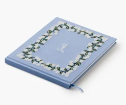 Rifle Paper Co. Hydrangea Embroidered Fabric Guest Book- Journals & Other Stationery