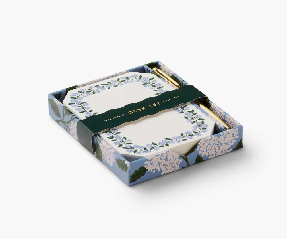 Rifle Paper Co. Hydrangea Stationery Set- Journals & Other Stationery