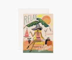 Rifle Paper Co. Relax Birthday Card- Greeting Cards