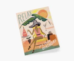 Rifle Paper Co. Relax Birthday Card- Greeting Cards