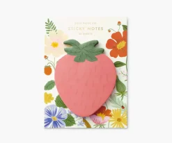 Rifle Paper Co. Strawberry-Shaped Sticky Notes- Journals & Other Stationery
