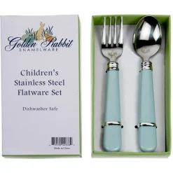 Robin's Egg Blue Baby Flatware Set- Children's Tabletop