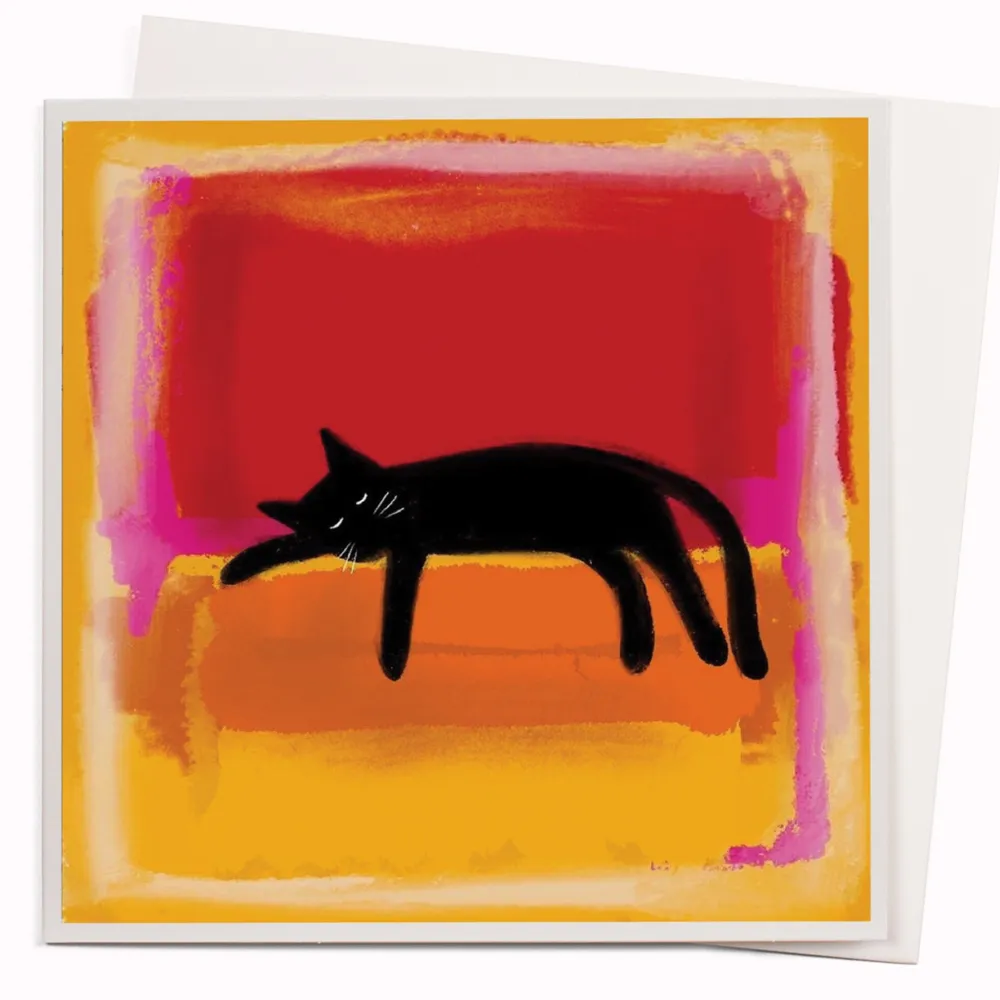 RothKat Sleeping Cat Greeting Card- Greeting Cards
