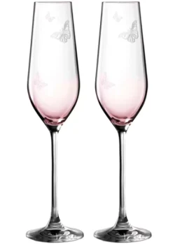 Royal Albert Miranda Kerr Pink Flutes Pair- Glasses & Steins