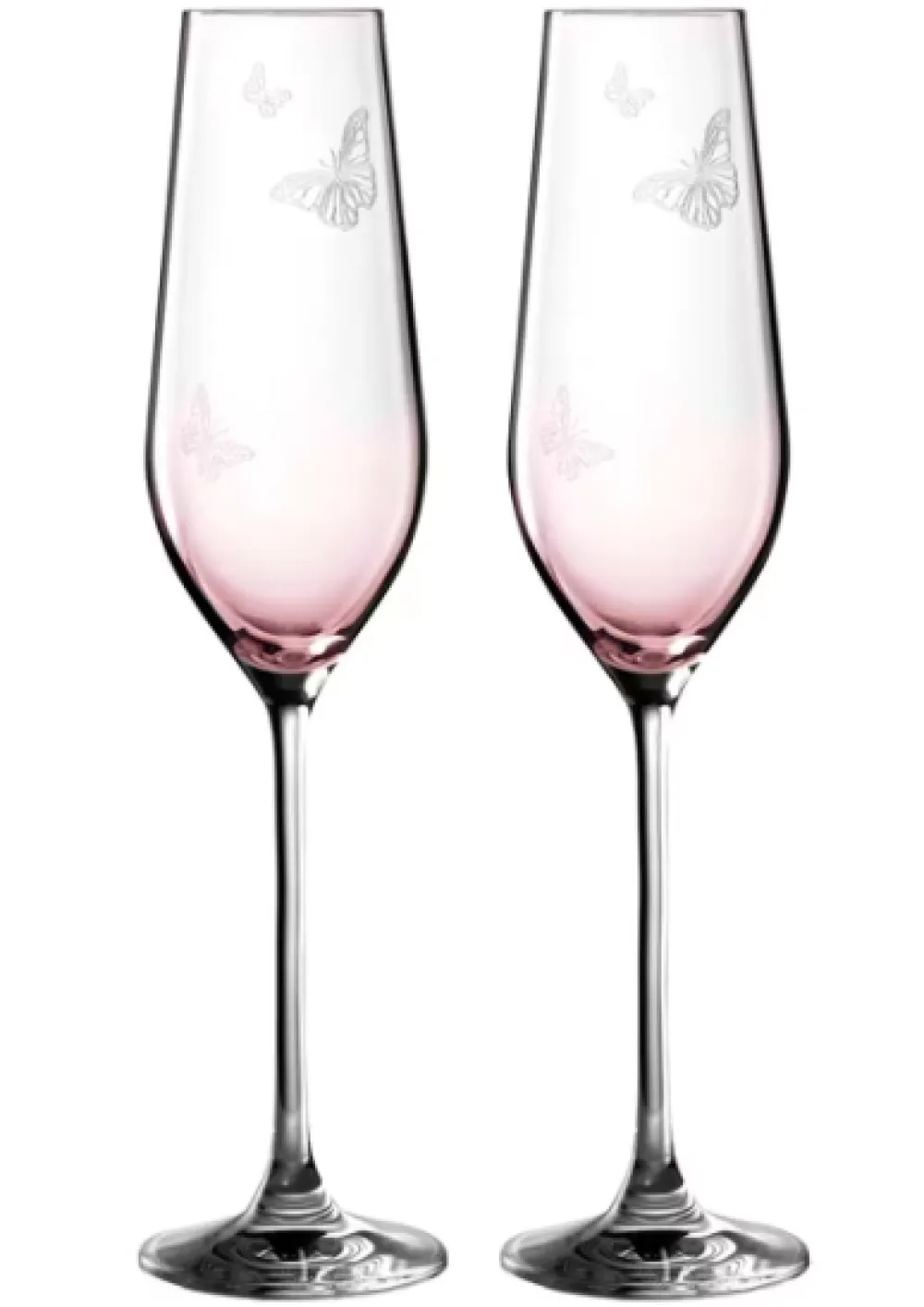 Royal Albert Miranda Kerr Pink Flutes Pair- Glasses & Steins