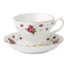 Royal Albert New Country Roses White Teacup & Saucer- Teacups & Saucers