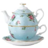 Royal Albert Polka Blue Tea for One 500ml 16.9floz- Tea For One|Teapots