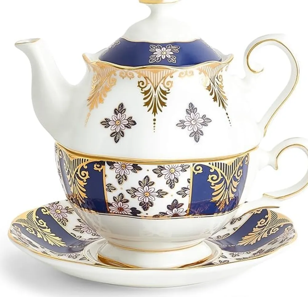 Royal Albert 100 Years of 1900 Regency Blue Tea for One- Teapots|Tea For One