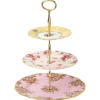 Royal Albert 100 Years of 3 Tier Cake Stand (Bouquet, Rose Blush & Golden Rose)- Serving Plates